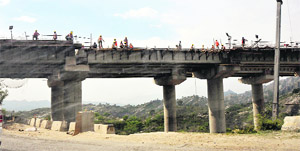 Work on the Jammu-Udhampur national highway is in full swing. 