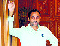 International hockey player Prabhjot Singh strikes a pose in Ludhiana on Friday