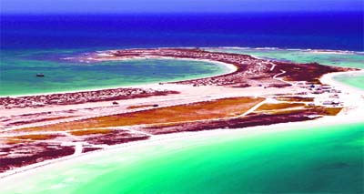 Turtle Island in the Venezuelan Caribbean located north of Caracas. The government is working to encourage tourism in the island.