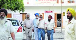 A group of writers campaigns ahead of the Punjabi Sahit Akademi poll. Photo: Inderjeet Verma