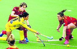 The Indian women fought hard but lost 2-4 to Belgium in their Champions Challenge 1 match in Glasgow on Saturday