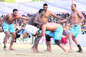 A match in progress during the last World Cup Kabaddi in Bathinda