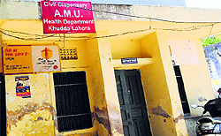 A dispensary at Khuda Lahora without a boundary wall in Chandigarh