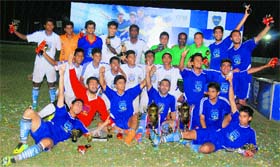 The winning team of SGGS College, Sector 26, Chandigarh, in a jubilant mood