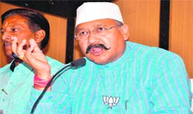 BJP leader Satpal Maharaj levels allegations against Congress on the last day of election campaigning in Haridwar on Monday.