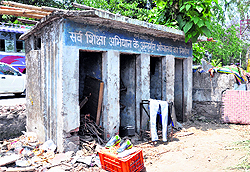 A government school in a dilapidated condition at Parade Ground in Dehradun