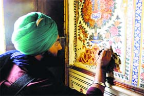 An artist at work