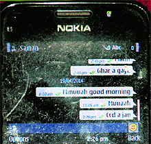 The messages sent to Saman Dhanak from the girls cell phone