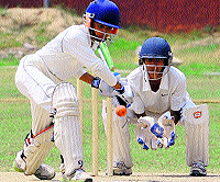 A cricket match between Chandigarh and Mohali in progress at Yadavindra Public School in Phase VIII, Mohali, on Wednesday