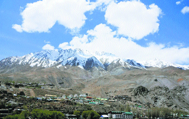 A view of Kargil town in Ladakh. 