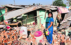 Priya is at loss as her house at Pandit Colony in Sector 52, Chandigarh, which was granted stay by the Punjab and Haryana High Court, was partially grounded during the drive