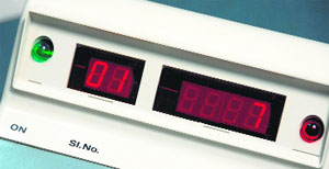 The control unit, which is manned by a poll officer.