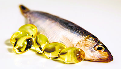 Oily fish and fish oils are good sources of Omega-3 fats 