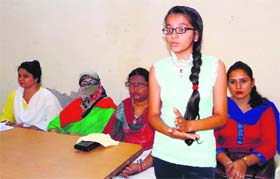 For a cause: Members of the World Human Rights Protection Council address mediapersons at a press conference in Bathinda on Sunday