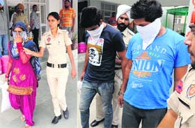The accused being produced in the court in Bathinda on Sunday