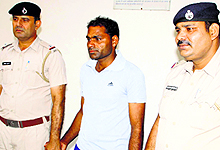 The youth Arun in police custody