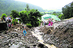 Havoc created by a power company near Palampur