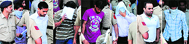 The accused at the District Courts in Sector 43, Chandigarh, on Tuesday