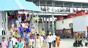 The newly constructed foot overbridge at Ludhiana Railway Station has no ramps for the physically challenged and elderly. 