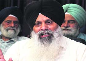 SGPC member Hardeep Singh speaks to the media at Sector 70 in Mohali on Wednesday