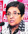 Dr Kiran Bedi addresses a gathering at the PHD Chamber, Sector 31, in Chandigarh. Tribune Photo: parvesh Chauhan