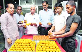 Hopeful of victory in the Lok Sabha elections, the BJP orders three quintals of ladoos in Rohtak on Thursday.