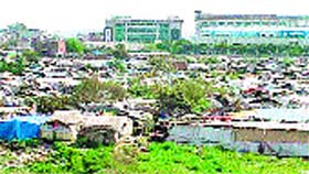 Jhuggis that exist in the Baddi-Barotiwala-Nalagarh industrial area.