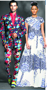 (L-R) A dress by Sayantan Sarkar and outfit from the label Khem