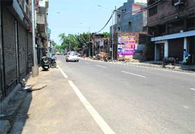 A view of newly widened road from Ghee Mandi to the Jallianwala Bagh in Amritsar on Sunday
