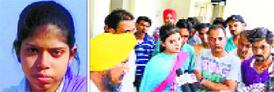 The victim, Varsha; and (right) her sister narrates the incident.