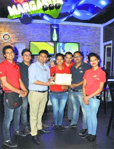 Happy take: Team Chilis celebrates the win