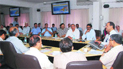 Anil Swarup, Additional Secretary, Cabinet Secretariat, launches a portal of Project Monitoring Group (PMG) at the Secretariat in Dehradun on Monday. A Tribune photograph