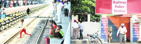 Despite 11 cases of death reported from the railway tracks recently, the Railways authorities have failed to launch any awareness drive in this regard. Photo: Sarabjit Singh (left) The GRP Police, Jalandhar, is facing an acute shortage of staff and funds in the region. 