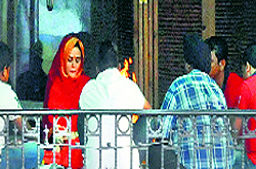 ; Kings XI Punjab owner Preity Zinta prays for the teams victory