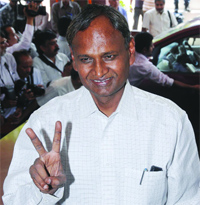 The newly elected MP of BJP from the North West Delhi Constituency, Udit Raj, arrives for the BJP Parliamentary Party meeting at Central Hall in New Delhi on Tuesday
