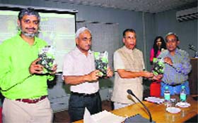 Wildlife Trust of India chief executive officer Vivek Menon at the launch of his book on Indian mammals at the Wildlife Institute of India in Dehradun on Tuesday.