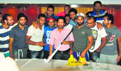 Sachin Tendulkar shared his experiences with the World Cup bound Indian hockey team in New Delhi on Tuesday. PTI