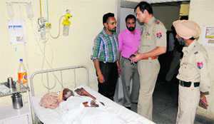 The injured undergoing treatment at the Civil Hospital in Bathinda on Wednesday.