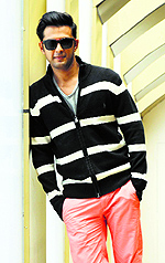 Bollywood and TV actor Vatsal Seth strikes a pose in Ludhiana on Wednesday