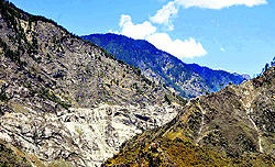 A view of the road in Kinnaur district