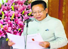 TR Zeliang taking oath as Nagaland CM on Saturday