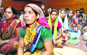 The Chhattisgarh families who were rescued from Rajouri, in New Delhi on Saturday