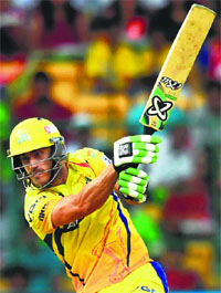 Faf du Plessis scored 56 runs to help Chennai beat Bangalore.