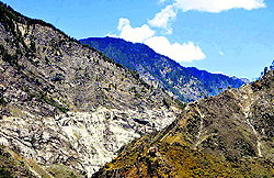 The Sorang project opposite the Taranda temple in Kinnaur district