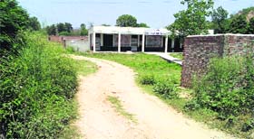 A kutcha road at Tanda Bardar village in Ropar.