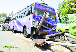 Accidents involving private buses are on the rise in Ludhiana. 