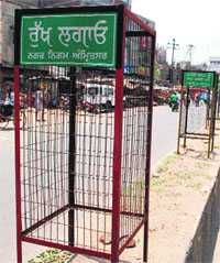 One of the many roads in the city where saplings planted earlier have dried up due to lack of care. 