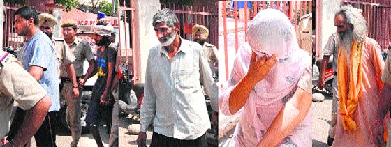 The police take the murder accused to the District Courts in Panchkula on Tuesday.