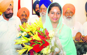 Minister for Food Processing Industries Harsimrat Kaur Badal at her office in New Delhi on Tuesday.