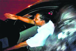 AAP convener Arvind Kejriwal leaves after being released from Tihar Jail in New Delhi on Tuesday.